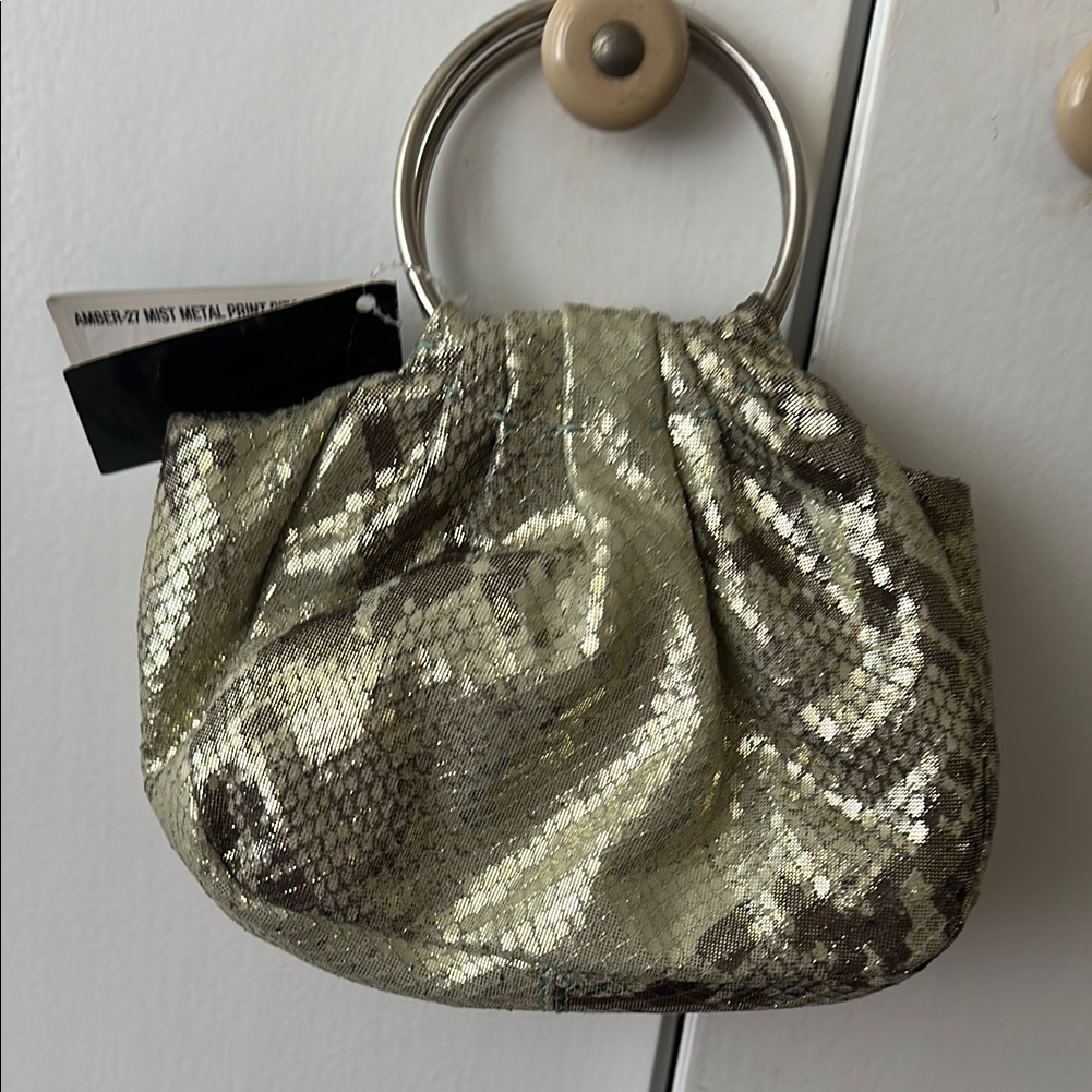 Couture Donald J Pliner Glamorous Metallic Wristlet Clutch